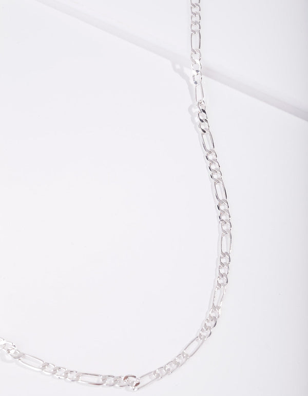 Silver Plated 60cm Figaro Chain Necklace