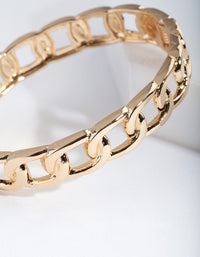 Gold Curb Hinge Bangle - link has visual effect only