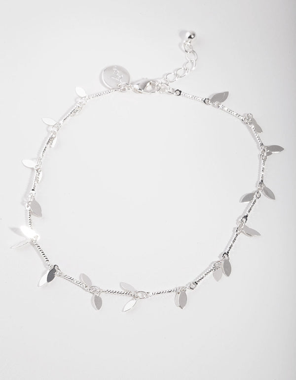 Curated Silver Leaf Anklet