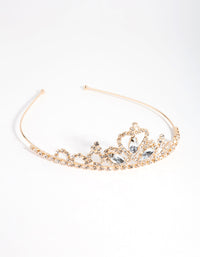 Kids Gold Diamante Tiara Headband - link has visual effect only