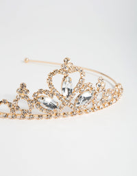 Kids Gold Diamante Tiara Headband - link has visual effect only