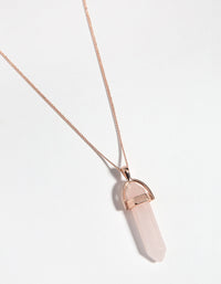 Rose Gold Quartz Shard Necklace - link has visual effect only