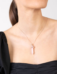 Rose Gold Quartz Shard Necklace - link has visual effect only