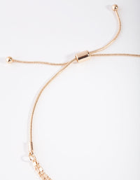 Gold Plated Toggle Bracelet - link has visual effect only