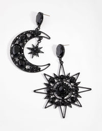 Matte Statement Star & Moon Earrings - link has visual effect only