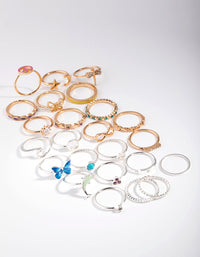 Mixed Metals Dolphin Rings 24-Pack - link has visual effect only