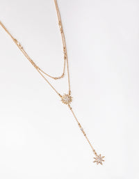 Cubic Zirconia Starburst Y-Neck Necklace - link has visual effect only