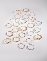 Mixed Metal Celestial 24x1Pack Rings - link has visual effect only