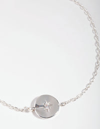 Silver Plated Starburst Disc Bracelet - link has visual effect only