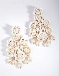 Plastic Bridal Sequin Pearl Drop Earrings - link has visual effect only