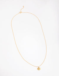 Gold Plated Sterling Silver Diamante 3D Shell Necklace - link has visual effect only