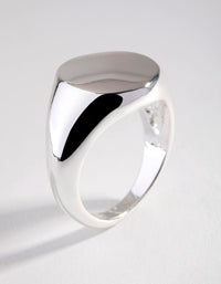 Silver Plated Shield Ring - link has visual effect only