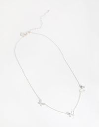 Silver Triple Butterfly Necklace - link has visual effect only