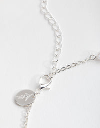 Silver Faux Pearl Heart Choker - link has visual effect only
