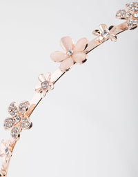 Rose Gold Mix Stone Flower Headband - link has visual effect only