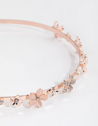 Rose Gold Mix Stone Flower Headband - link has visual effect only