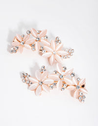 Diamante Cats-Eye Multi Flower Clip - link has visual effect only