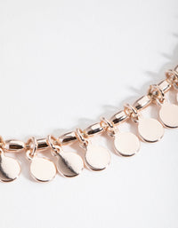 Rose Gold Jingle Circle Disc Anklet - link has visual effect only