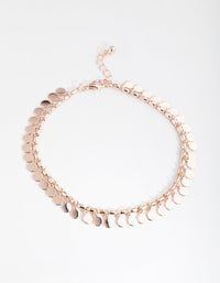Rose Gold Jingle Circle Disc Anklet - link has visual effect only