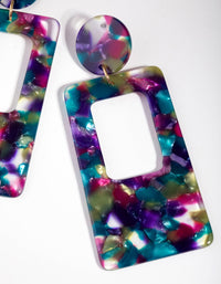Acrylic Rectangle Cut-Out Drop Earrings - link has visual effect only