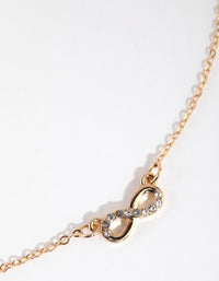 Gold Diamante Infinity Necklace - link has visual effect only