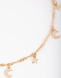 Gold Celestial Charm Anklet - link has visual effect only