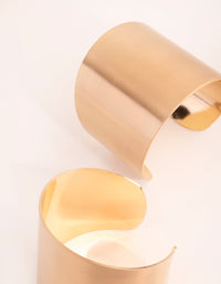 Gold Thick Double Cuff Bracelet - link has visual effect only