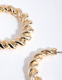 Gold Small Twist Hoop Earrings - link has visual effect only