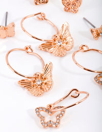 Gold Mixed Butterfly Earring Pack - link has visual effect only