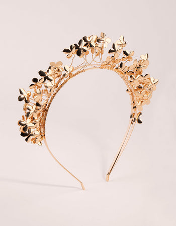 Gold Mixed Metal Flower Crown - Lovisa