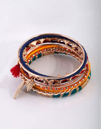 Gold Thread & Bead Bangle Pack - link has visual effect only