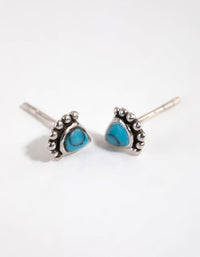 Sterling Silver Antique Turquoise Stud Earrings - link has visual effect only