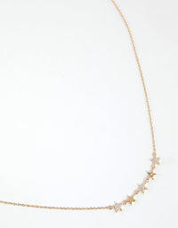 Gold Plated Sterling Silver Cubic Zirconia Starry Necklace - link has visual effect only