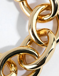 Gold Plated Statement Chain Bracelet - link has visual effect only