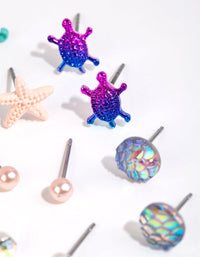 Kids Silver Under the Sea Stud Earring Pack - link has visual effect only