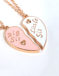 Kids Gold Sisters Heart Necklace Pack - link has visual effect only