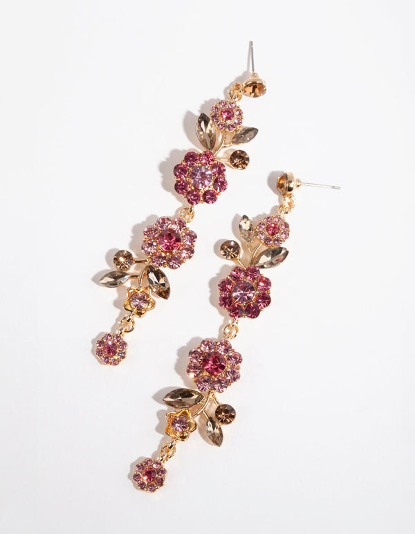  Wiwpar Gold Large Double Flower Earrings for Women