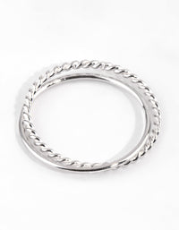 Sterling Silver Twisted Ring Set - link has visual effect only