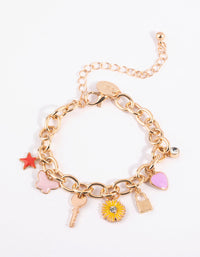 Kids Key To Love Charm Bracelet - link has visual effect only