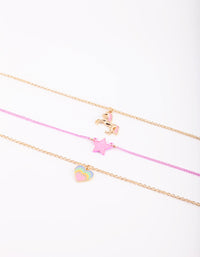 Kids Unicorn & Rainbow Necklace Pack - link has visual effect only