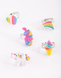 Kids Rainbow Ring 5-Pack - link has visual effect only