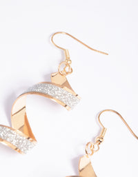 Gold Glitter Drop Earrings - link has visual effect only