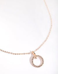 Rose Gold Diamante Necklace - link has visual effect only