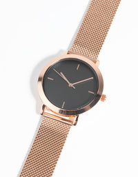Rose Gold Minimal Mesh Watch - link has visual effect only