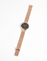 Rose Gold Minimal Mesh Watch - link has visual effect only