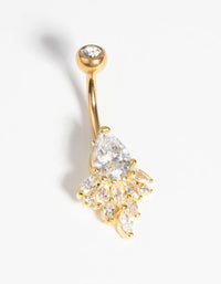 Gold Plated Surgical Steel Statement Belly Bar - link has visual effect only