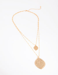 Gold Layered Glitter Necklace - link has visual effect only