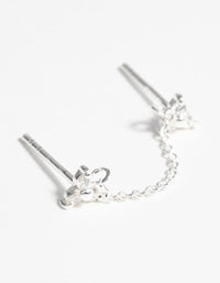 Sterling Silver Flower Stud Earrings - link has visual effect only