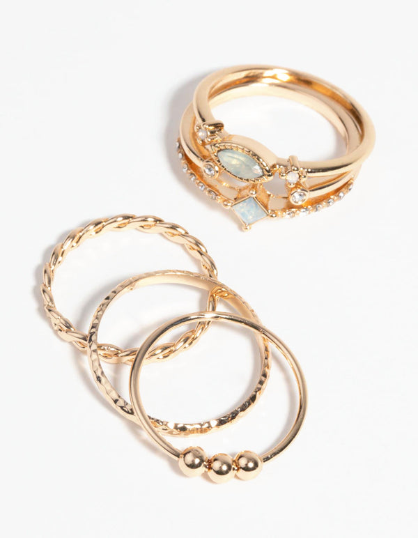 Gold Pretty Ring Pack