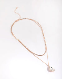 Gold Diamante Layered Necklace - link has visual effect only